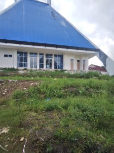 Foto: Proyek Pembangunan Pusat Pembinaan Mentalitas Pancasila Belum Selesai di Kerjakan Sejak 20 Mei 2022.